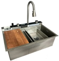 Кухонная мойка SanDonna HD7550 Chrom Satin