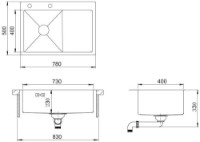 Кухонная мойка SanDonna HD7850 Copper фото №3 — интернет-магазин Desire.md