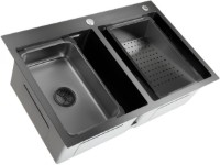 Кухонная мойка SanDonna HD7850 Double Black фото №2 — интернет-магазин Desire.md