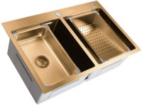 Кухонная мойка SanDonna HD7850 Double Copper фото №2 — интернет-магазин Desire.md