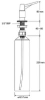 Dozator săpun lichid McAlpine HC20CP 41021 imaginea #2 — magazin online Desire.md