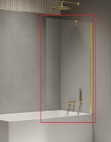 Шторка для ванной New Trendy New Soleo Light Gold 90x140cm P-0109 (19523)