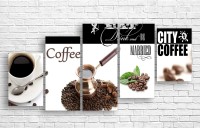 Pictură ArtDesign Black coffee and beans 155x73cm (E-10266)