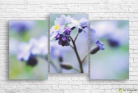 Pictură ArtDesign Blue flowers 110x60cm (C-10252)