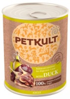 Hrană umedă pentru câini Petkult Adult Dog Duck 800g
