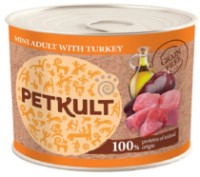 Hrană umedă pentru câini Petkult Adult Mini Turkey 185g