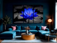 Pictură ArtDesign Blue Lily 109x65cm (C-10404)