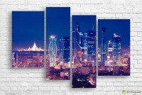 Картина ArtDesign Blue sky in the night city 135х93cm (B-10118)