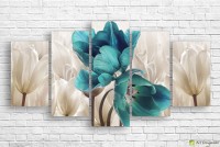 Pictură ArtDesign Blue tulips 150x80cm (C-10343)