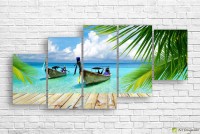 Pictură ArtDesign Boats and the sea 155x73cm (F-10171)