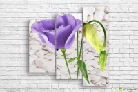 Pictură ArtDesign Bouquet of blue eustomas 110x110cm (C-10238)