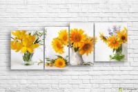 Pictură ArtDesign Bouquets of yellow flowers 161x65cm (C-10239)