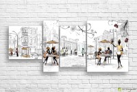 Картина ArtDesign Cafe on the square 161x70cm (L-10055)