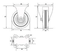Промышленные колёса Vorel VOR87301 фото №2 — интернет-магазин Desire.md