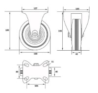 Промышленные колёса Vorel VOR87305 фото №2 — интернет-магазин Desire.md