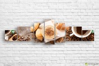 Картина ArtDesign Cappuccino and croissants 176x55cm (E-10173)