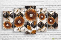Картина ArtDesign Caramel Daisies 150x80cm (C-10327)