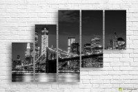 Pictură ArtDesign City in shades of grey 142х90cm (B-10086)
