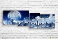 Картина ArtDesign City in the full moon 187x65cm (B-10201)