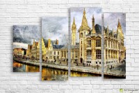 Картина ArtDesign City in vintage style 140х96cm (R-10002)