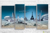 Pictură ArtDesign City under water 128х73cm (B-10016)