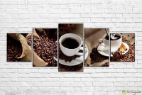 Pictură ArtDesign Coffee and coffee beans 160х60cm (E-10174)