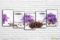 Pictură ArtDesign Coffee and lavender 150x55cm (E-10144)