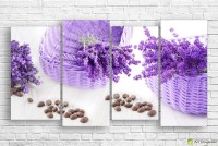 Картина ArtDesign Coffee beans and lavender 150x80cm (С-10261)