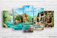 Pictură ArtDesign Colourful landscape 150x80cm (F-10213)