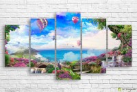 Pictură ArtDesign Colourful landscape 150x80cm (F-10231)