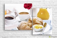 Картина ArtDesign Croissants and coffee 121x80cm (E-10221)