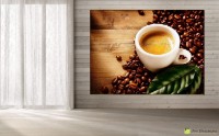 Картина ArtDesign Cup of coffee and coffee beans 48x65cm (FN-10019)