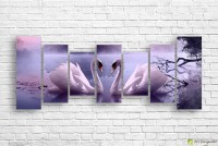 Pictură ArtDesign Dance of swans on the lake 190x75cm (F-10188)