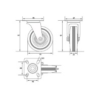 Roți industriale Vorel VOR87311 imaginea #2 — magazin online Desire.md