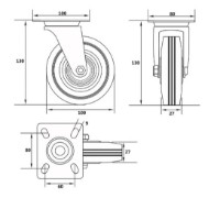 Roți industriale Vorel VOR87312 imaginea #2 — magazin online Desire.md