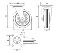 Roți industriale Vorel VOR87315 imaginea #2 — magazin online Desire.md