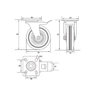 Roți industriale Vorel VOR87321 imaginea #2 — magazin online Desire.md