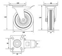 Roți industriale Vorel VOR87322 imaginea #2 — magazin online Desire.md