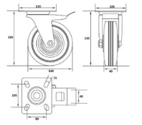 Roți industriale Vorel VOR87325 imaginea #2 — magazin online Desire.md