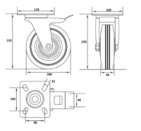 Roți industriale Vorel VOR87327 imaginea #2 — magazin online Desire.md