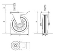 Промышленные колёса Vorel VOR87331 фото №2 — интернет-магазин Desire.md