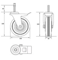 Roți industriale Vorel VOR87333 imaginea #2 — magazin online Desire.md