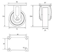 Roți industriale Vorel VOR87352 imaginea #2 — magazin online Desire.md