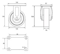 Roți industriale Vorel VOR87353 imaginea #2 — magazin online Desire.md