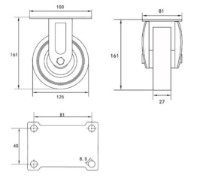 Roți industriale Vorel VOR87354 imaginea #2 — magazin online Desire.md