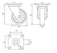Roți industriale Vorel VOR87363 imaginea #2 — magazin online Desire.md