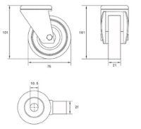 Roți industriale Vorel VOR87372 imaginea #2 — magazin online Desire.md