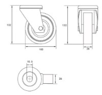 Промышленные колёса Vorel VOR87373 фото №2 — интернет-магазин Desire.md
