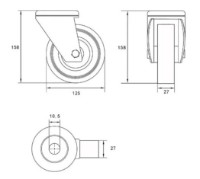 Промышленные колёса Vorel VOR87374 фото №2 — интернет-магазин Desire.md