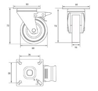 Roți industriale Vorel VOR87381 imaginea #2 — magazin online Desire.md